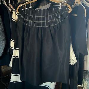 YSL black pencil skirt in twill